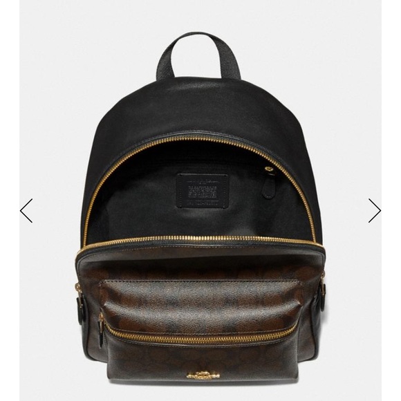 Coach Medium Charlie Backpack In Signature Canvas - Picture 3 of 4